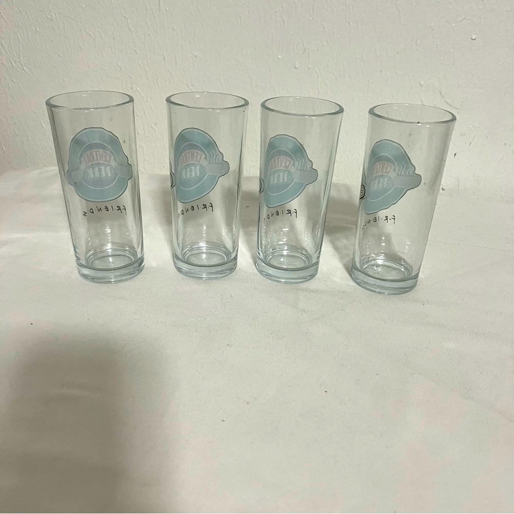 Friends Set of (4) TV Series Central Perk Glasses Each Glass is 10oz - EUC - Picture 2 of 5
